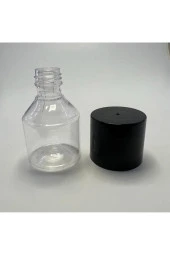 100 Adet Baskısız Dekoratif Boş Şişe Standart Otel Tipi 50 ML Damacana Şişe Şeffaf Hediyelik - 1