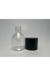 100 Adet Baskısız Dekoratif Boş Şişe Standart Otel Tipi 50 ML Damacana Şişe Şeffaf Hediyelik - 5