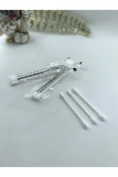 500 adet 3'lü tek kullanımlık poşetli kulak pamuğu otel kulak pamuğu kulak temizleme pamuğu thumbnail 1