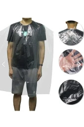 50 Adet Tek Kullanımlık Naylon Önlük Penuar Çalışma Boya Mutfak Kuaför Önlüğü Apron Kullan At thumbnail 3