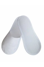 Beyaz 100 Çift Ucuz Otel Terliği  Ince Taban Tela Terlik thumbnail 1