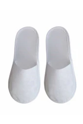 Beyaz 100 Çift Ucuz Otel Terliği  Ince Taban Tela Terlik thumbnail 2