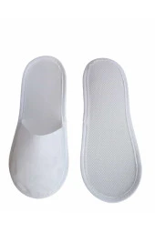 Beyaz 100 Çift Ucuz Otel Terliği  Ince Taban Tela Terlik thumbnail 3