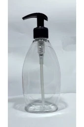 Boş Fısfıs sıvı sabun pompalı Şişe 400 Ml Şeffaf 3 adet thumbnail 2