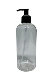3 Adet 400 Ml Sabun,dezenfekten Siyah Pompalı Boş Pet Şişe - 1