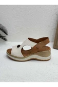 VENÜS 2409901Y DOLGU TOPUK CIRTLI DERİ KADIN SANDALET - 7