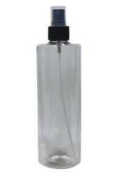 Sert Plastik 500 Ml Boş Sprey Kolonya Dezenfektan Şişesi + Sprey Valf 10 Adet - 1