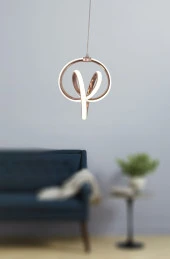 TT Aydınlatma TT317-FSR  Stilla Modeli Fransız Sarısı Kaplama Led Avize thumbnail 2