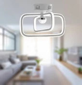 TT Aydınlatma TT321-BY-PLF  Nazar Modeli Mat Beyaz Plofonyer 3 Renk Modüllü Ledli Avize thumbnail 2