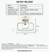 TT Aydınlatma TT321-BY-PLF  Nazar Modeli Mat Beyaz Plofonyer 3 Renk Modüllü Ledli Avize thumbnail 4