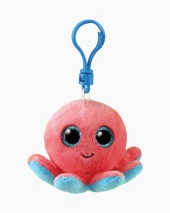 Ty Beanie Boos Peluş Pembe Ahtapot Anahtarlık Sheldon - 1