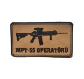 MPT 55 OPERATÖRÜ -Dikdörtgen  Deri Peç - Arma - 2 Wolf Leather Patch - 1