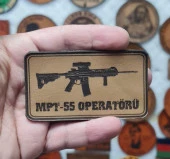 MPT 55 OPERATÖRÜ -Dikdörtgen  Deri Peç - Arma - 2 Wolf Leather Patch - 2