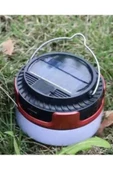 5 Modlu Solar Güneş Panelli Powerbank Usb Kamp Çadır Lambası Led Şarjlı Işıldak El Feneri - 4