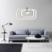 TT Aydınlatma TT321-BY  Nazar Modeli Mat Beyaz 3 Renk Modüllü Ledli Avize thumbnail 3