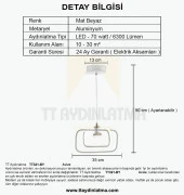 TT Aydınlatma TT321-BY  Nazar Modeli Mat Beyaz 3 Renk Modüllü Ledli Avize thumbnail 4