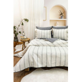 Çift Kişilik 200 x 220 cm Ranforce Nevresim Takımı - Brendon Bej - 1