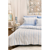 Çift Kişilik 200 x 220 cm Ranforce Nevresim Takımı - Brendon Mavi - 1