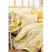 Çift Kişilik 200 x 220 cm Ranforce Nevresim Takımı - Brendon Sarı - 2