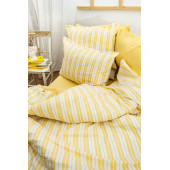 Çift Kişilik 200 x 220 cm Ranforce Nevresim Takımı - Brendon Sarı - 3