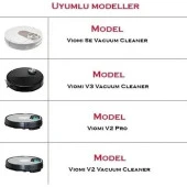 Srfn Ticaret Xiaomi Vacuum Mop Pro (STYTJ02YM) Uyumlu 2 Adet Yan Fırça (Siyah) thumbnail 2