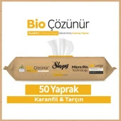 Sleepy Easy Clean Bio Çözünür Karanfil ve Tarçın Yüzey Temizlik Havlusu 50 Yaprak - 1