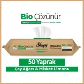 Sleepy Easy Clean Bio Çözünür Çay Ağacı ve Misket Limonu Yüzey Temizlik Havlusu 50 Yaprak - 1