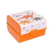 Herevin Dino Club Desen Beslenme Kutusu Dinazorlu Beslenme Kabı Çatal Kaşıklı thumbnail 1