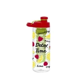 Herevin Çilek Desenli 750 ML Infuserli Detox Suluk Matara Vidalı Kapak Detox Matara - 1