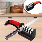 4 Aşamalı Kaymaz Tabanlı Hızlı Bıçak ve Makas Bileme Aracı - Keskin ve Pratik Kullanım - 1