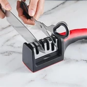 4 Aşamalı Kaymaz Tabanlı Hızlı Bıçak ve Makas Bileme Aracı - Keskin ve Pratik Kullanım - 3