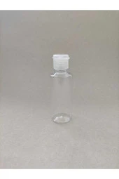 50 Adet 10 ml Şeffaf Fliptop Kapaklı Kolonya, Dezenfektan, Likit Şişesi - 1