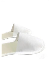 1000 Çift Çevresi Biyeli Beyaz Tela Otel Terliği Tek Kullanımlık Biyeli Tela Otel Terliği thumbnail 1