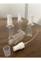 250 Adet 50 ml Fısfıs Şişe Sprey Kapaklı Şişe Seyahat Cep Çanta Kolonya Dezenfektan Şişesi - 1