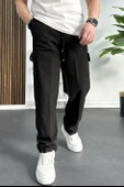Erkek Baggy Kalıp Kargo Cepli Pantolon Siyah Edw131 - 2