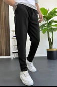 Erkek Slim Fit Beli Lastikli Double Paça Jogger Pantolon Siyah Edw114 - 2