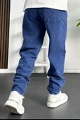 Erkek Baggy Kalıp Pantolon Mavi Edw130 - 3