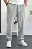 Erkek Baggy Kalıp Pantolon Gri Edw130 - 1