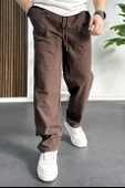 Erkek Baggy Kalıp Pantolon Kahverengi Edw130 thumbnail 1