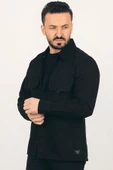 Erkek Slim Fit Sahte Cepli Kot Ceket CNS01 - 12