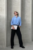 Erkek Oversize Kesim Keten Görünümlü Gömlek - 6