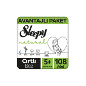Sleepy Natural Avantajlı Paket Bebek Bezi 5+ Numara Junior Plus 108 Adet - 1