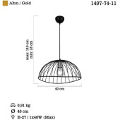 Lucea Noma 40 Lık Tekli Syh/Alt 1Xe27 - 6