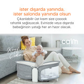Huggy Calm All in One Çift Yönlü Bluetooth Müzikli Ana Kucağına Dönüşebilen Otomatik Sallanabilir Beşik - 6