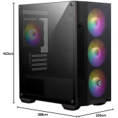 MSI MAG FORGE M100A RGB Fan mATX Oyuncu Kasası thumbnail 5