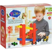 Play Wood Kutuda Ahşap Yarış Arabalı Oyun Rampası ONY-382 - 1