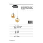 AVONNI AV-65191-2HT Siyah Boyalı Modern Avize E27 Metal Cam 50cm - 4