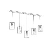 Avonni 60011 Modern Avize, 60 w, Siyah - 2