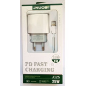 Jnuobi JC25 25w TYPE-C den Lightning Dönüşümlü Hızlı Şarj Adaptörü 3 A-5V / 2.22A-9V / 12v-1.5A - 1