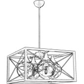 AVONNI AV-60127-4BSY Siyah Boyalı Modern Avize, E27, Metal, Cam, 45cm - 2